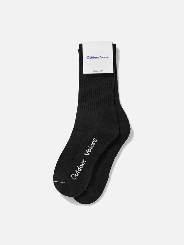 Outdoor Voices OV Solid Crew Sock Black