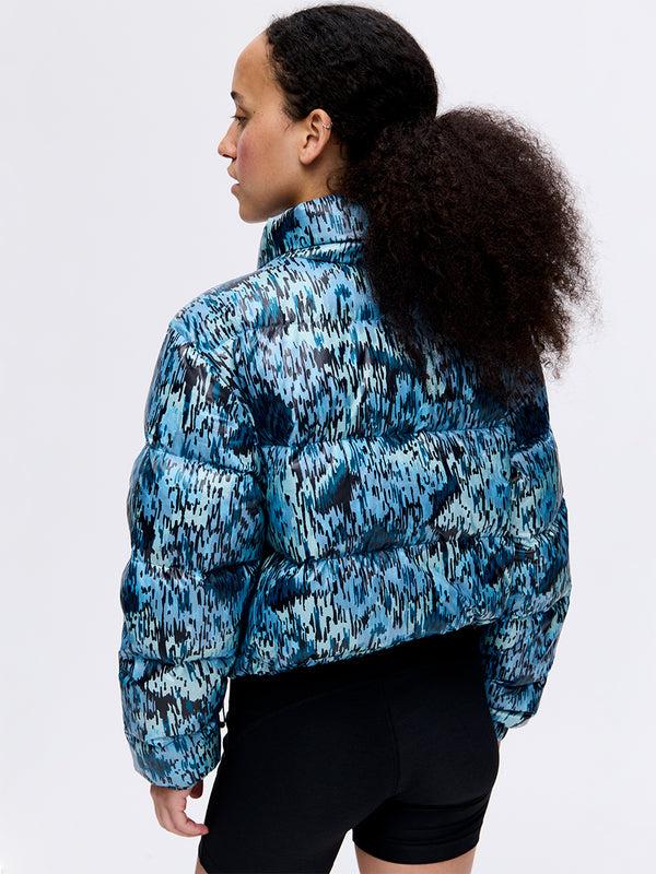 Outdoor Voices Rainy Floral Puff Mineral Blue