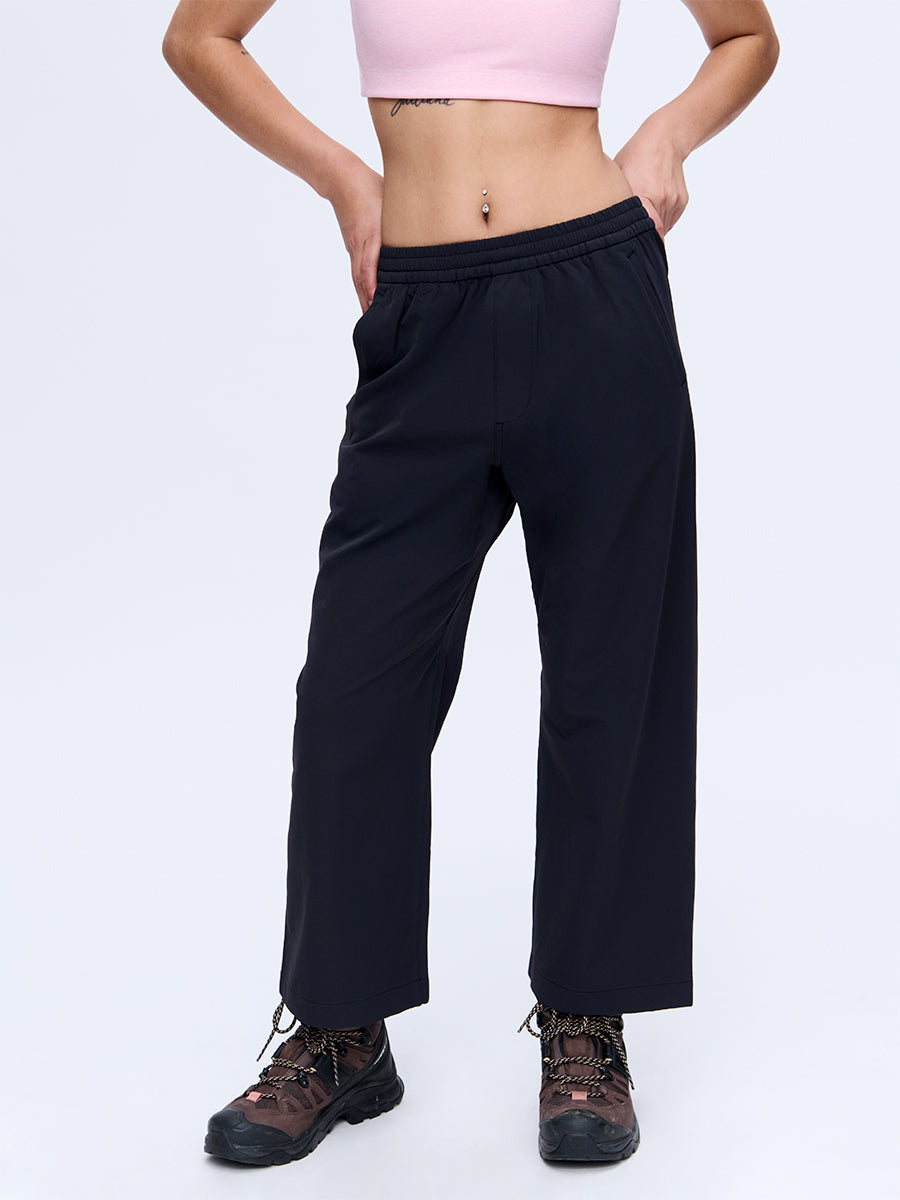 outdoor voices RecTrek Cropped Wide Leg Pant Black