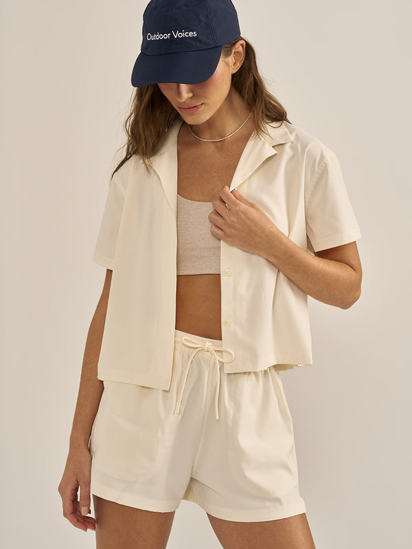 Outdoor Voices SolarCool 3" Beach Short Milk Stone