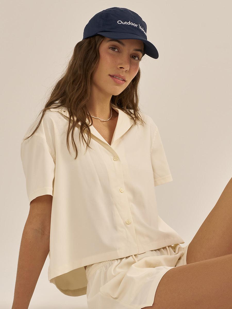 outdoor voices SolarCool Tourist Shirt Milk Stone