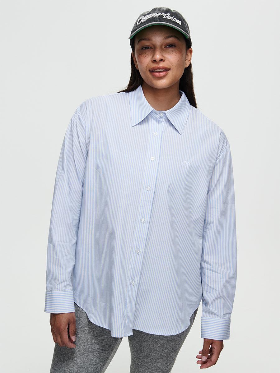 outdoor voices Striped Sun Shirt Storm