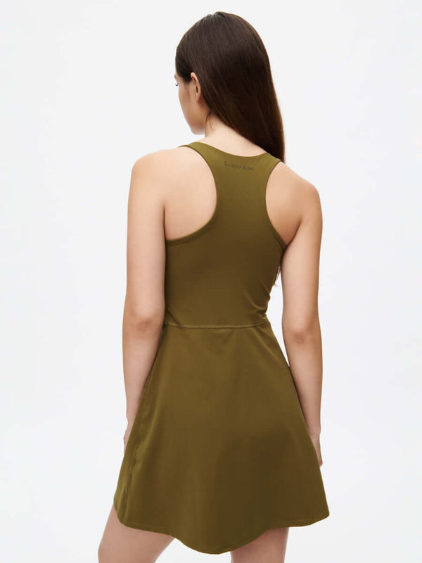 Outdoor Voices Volley Dress Dark Olive