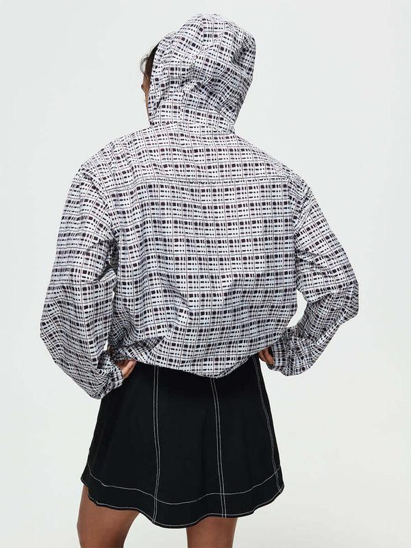 Outdoor Voices Windbreaker Mineral Blue Plaid