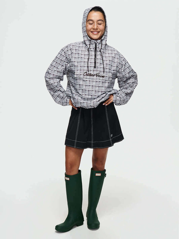 Outdoor Voices Windbreaker Mineral Blue Plaid
