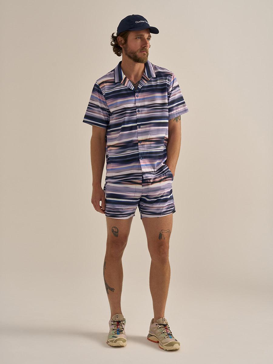 outdoor voices SolarCool 5" Beach Short Rainstorm Blur