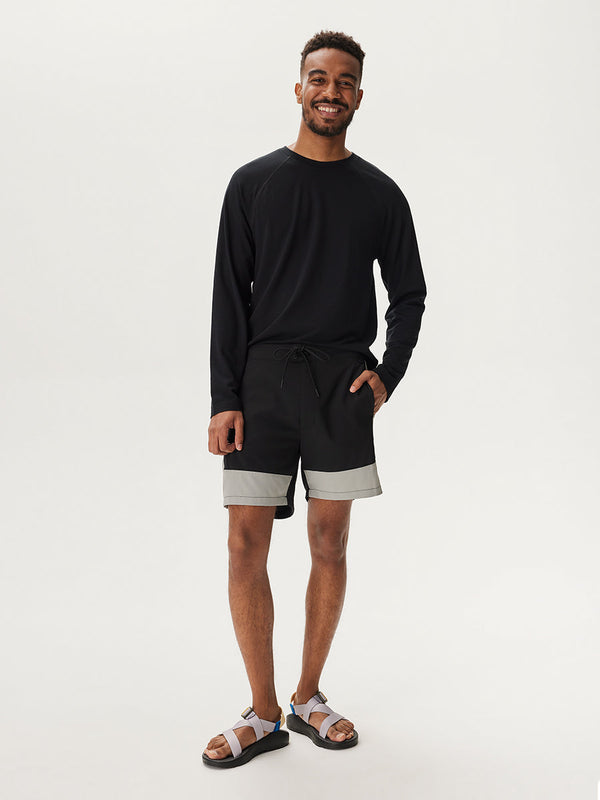 Outdoor Voices SolarCool 6" Beach Boardshort Black/Grey