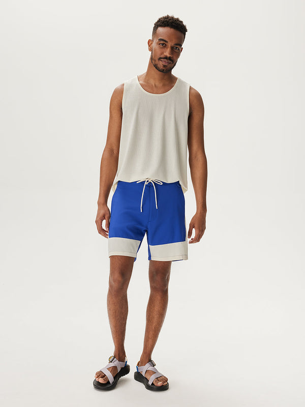 Outdoor Voices SolarCool 6" Beach Boardshort Deep Ultramarine/Milk Stone