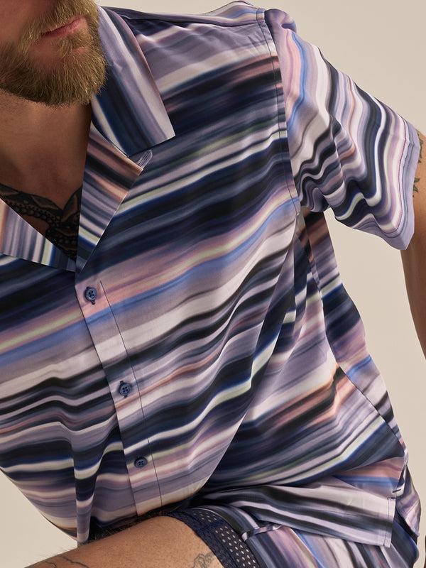 Outdoor Voices SolarCool Camp Collar Rainstorm Blur