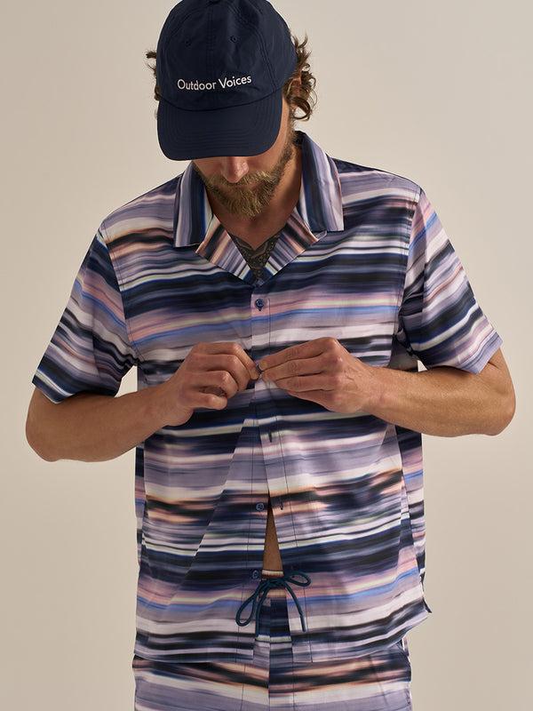 Outdoor Voices SolarCool Camp Collar Rainstorm Blur