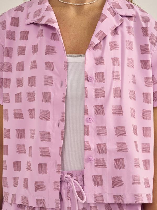 Outdoor Voices SolarCool Tourist Shirt Orchid Check