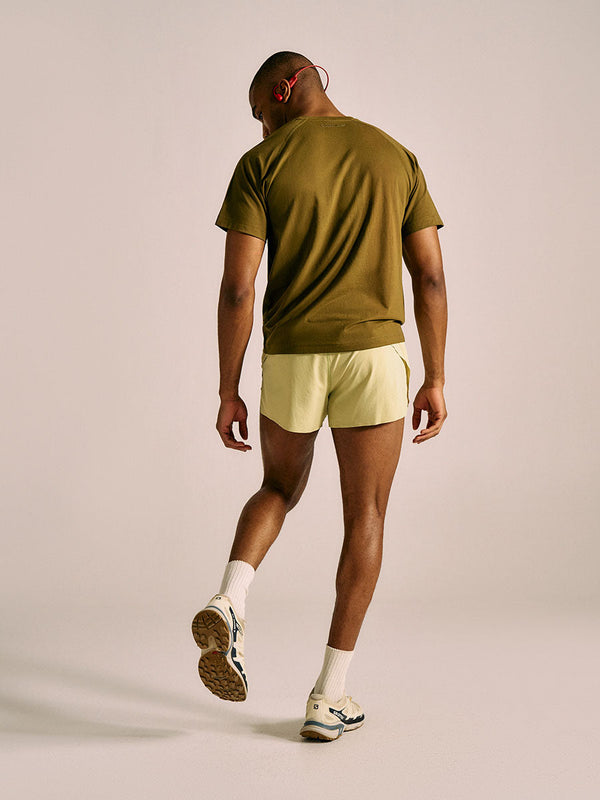 Outdoor Voices ThinkFast Mesh Graphic Shortsleeve Dark Olive