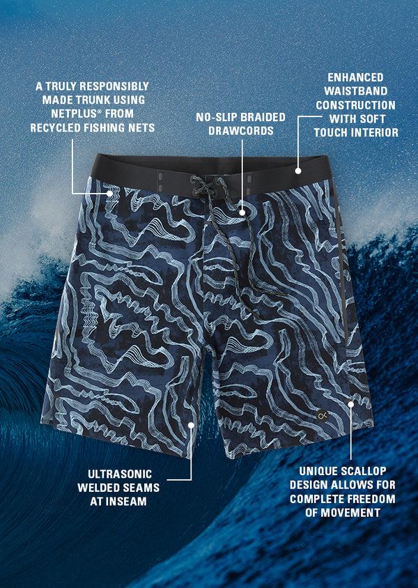 Outerknown APEX Evolution Trunk By Kelly Slater 17" Storm Block