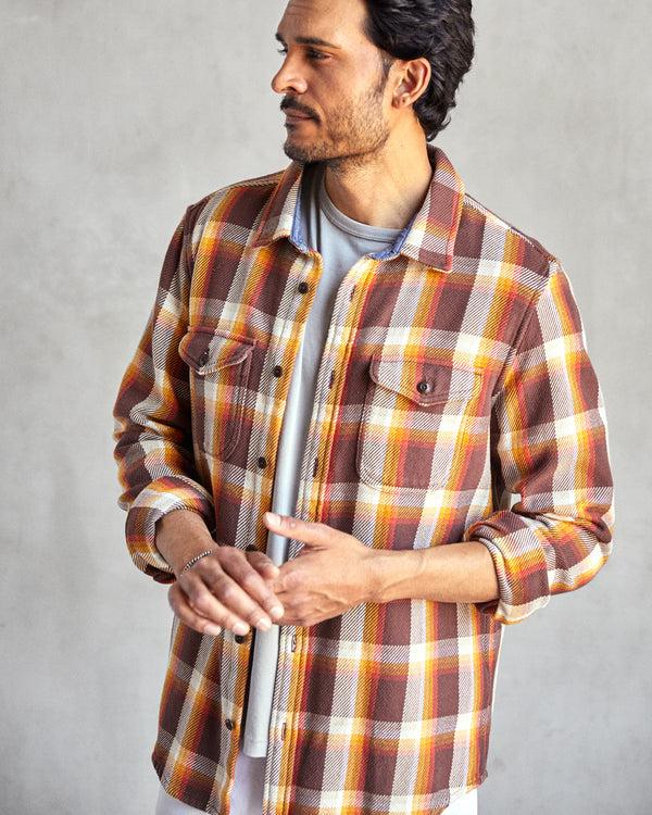 Outerknown Blanket Shirt Dark Roast Nostalgic Plaid