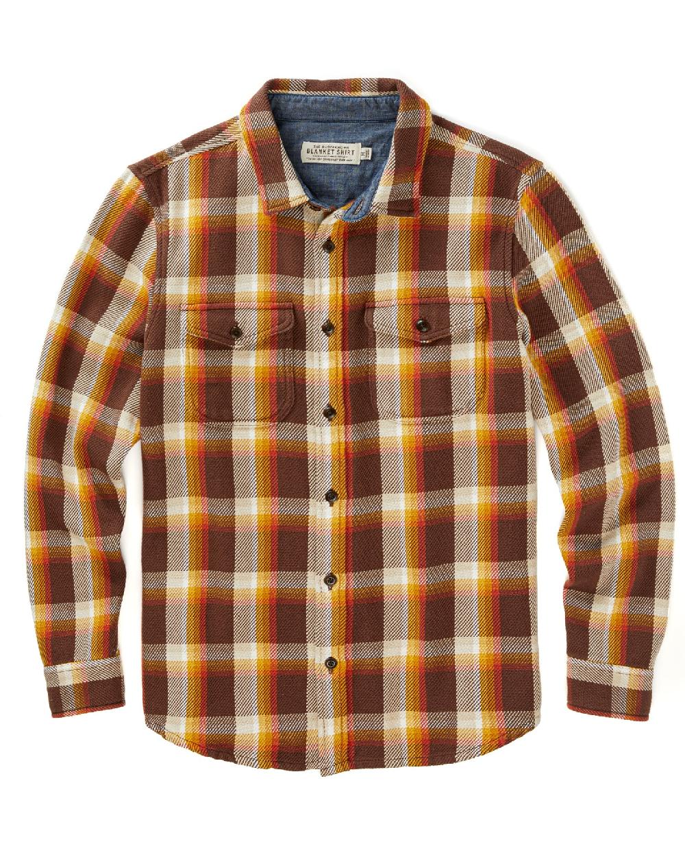 outerknown Blanket Shirt Dark Roast Nostalgic Plaid