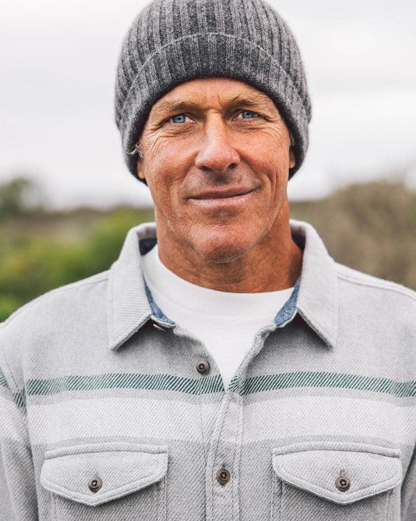 Outerknown Blanket Shirt Heather Grey Sunzal Stripe