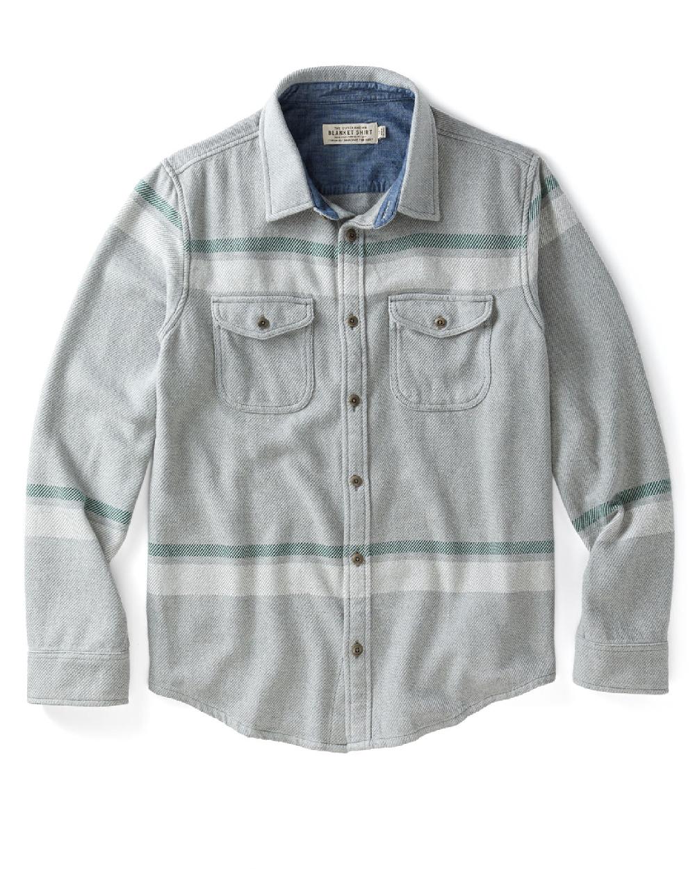 outerknown Blanket Shirt Heather Grey Sunzal Stripe