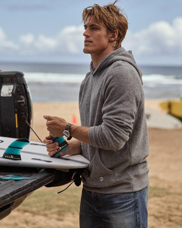 Outerknown Hightide Pullover Hoodie Mid Heather Grey