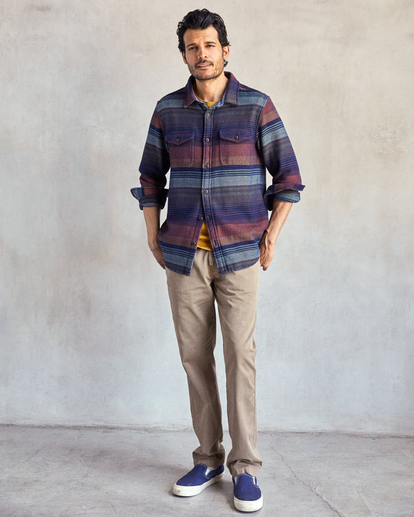 Outerknown Blanket Shirt Burnt Sonoran Stripe