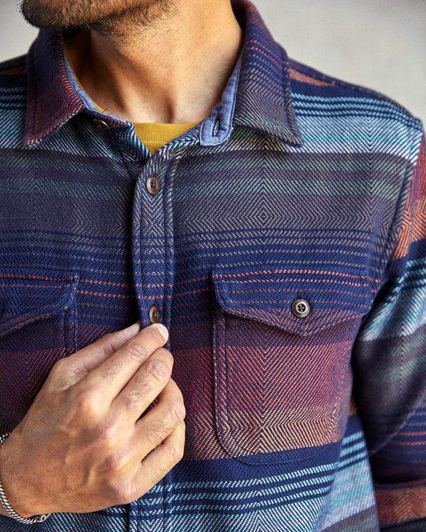 Outerknown Blanket Shirt Burnt Sonoran Stripe
