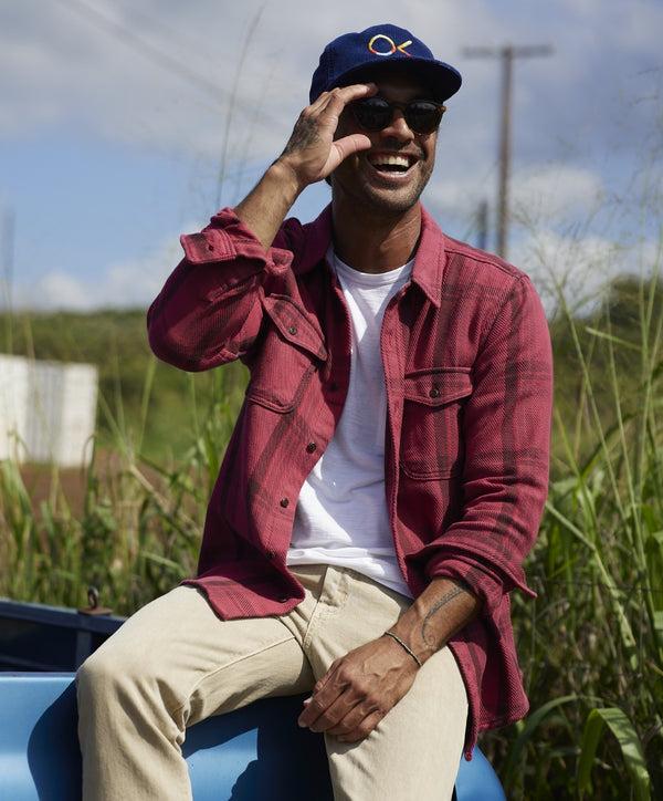 Outerknown Blanket Shirt Dusty Red Cusco Plaid