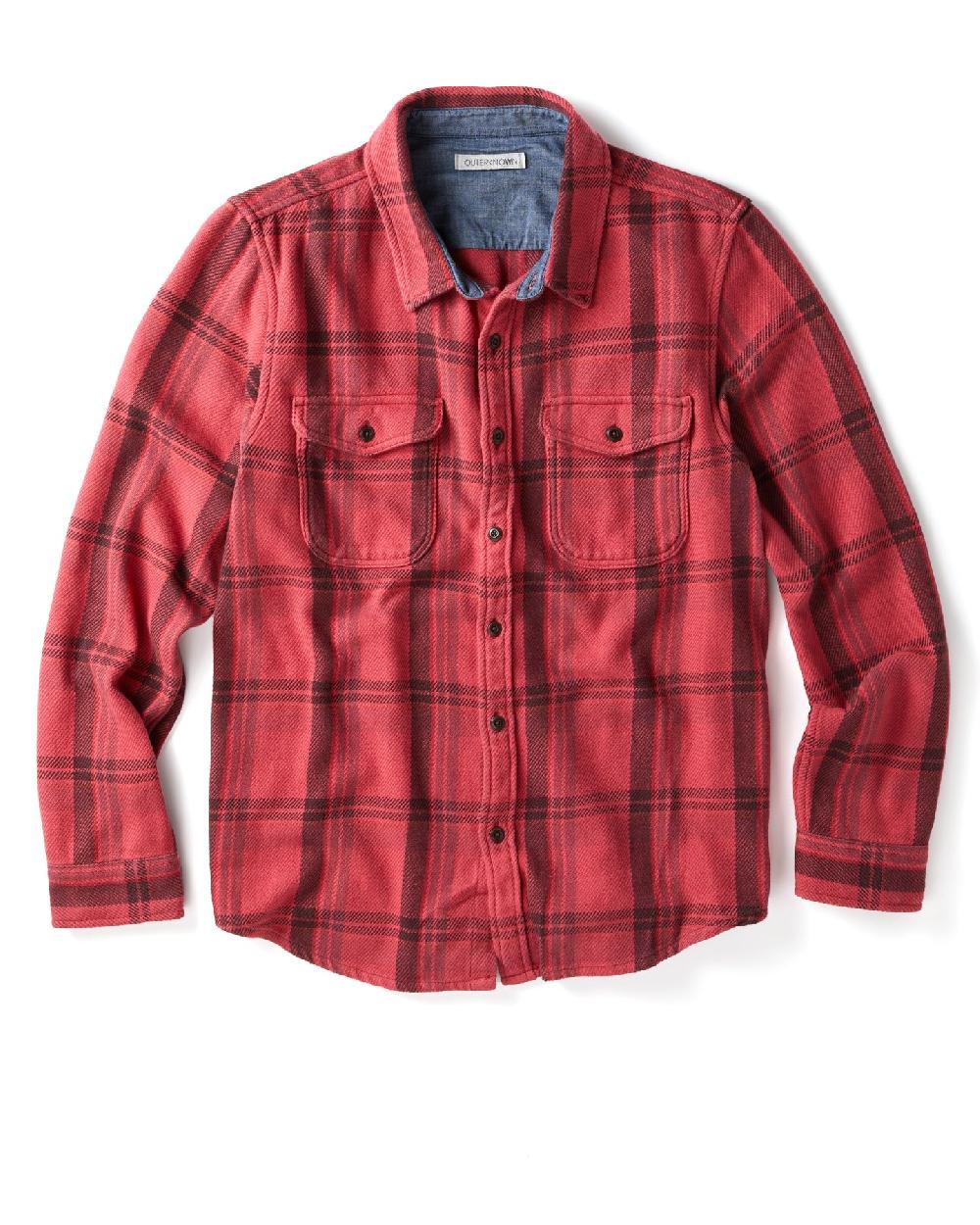 outerknown Blanket Shirt Dusty Red Cusco Plaid
