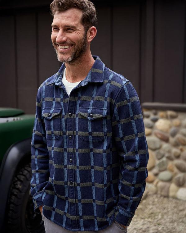 Outerknown Blanket Shirt Indigo Sea Bridge Plaid