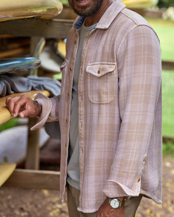 Outerknown Blanket Shirt Lilac Haze Latte Boxes