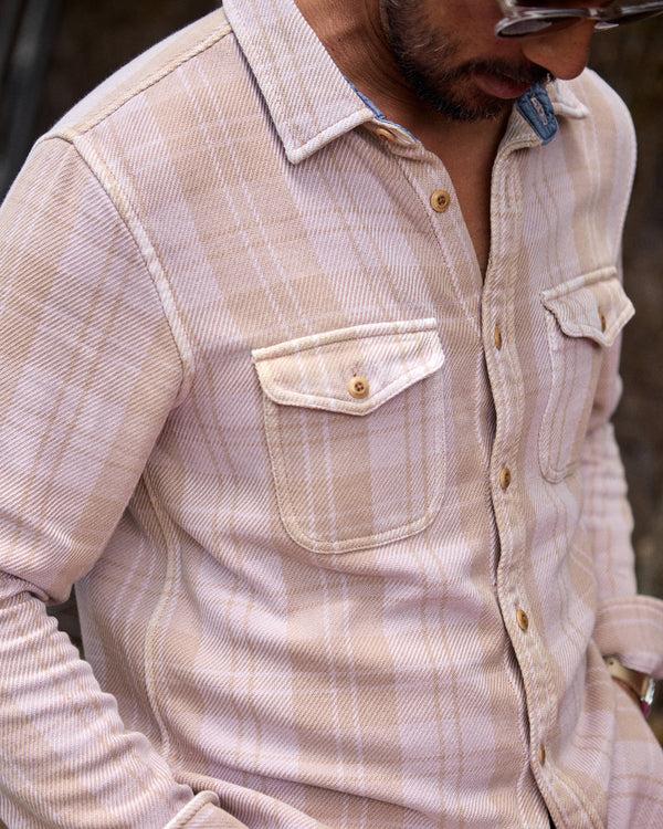 Outerknown Blanket Shirt Lilac Haze Latte Boxes