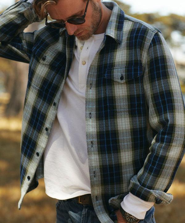 Outerknown Blanket Shirt Marine Feliz Plaid