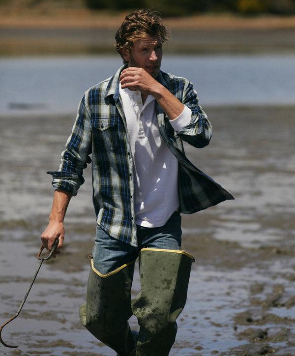 Outerknown Blanket Shirt Marine Feliz Plaid