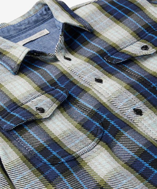Outerknown Blanket Shirt Marine Feliz Plaid