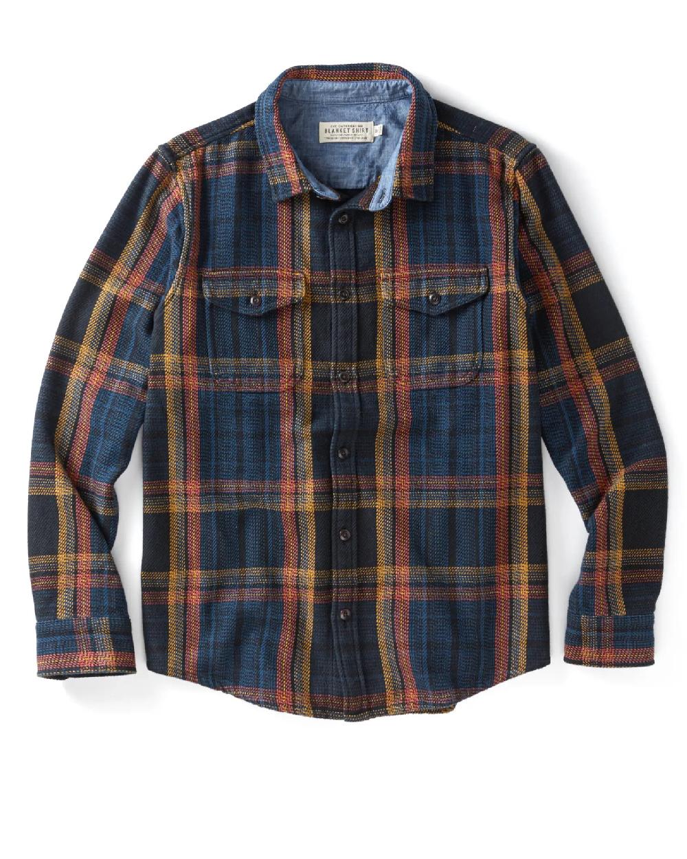 outerknown Blanket Shirt Pitch Black Wander Plaid