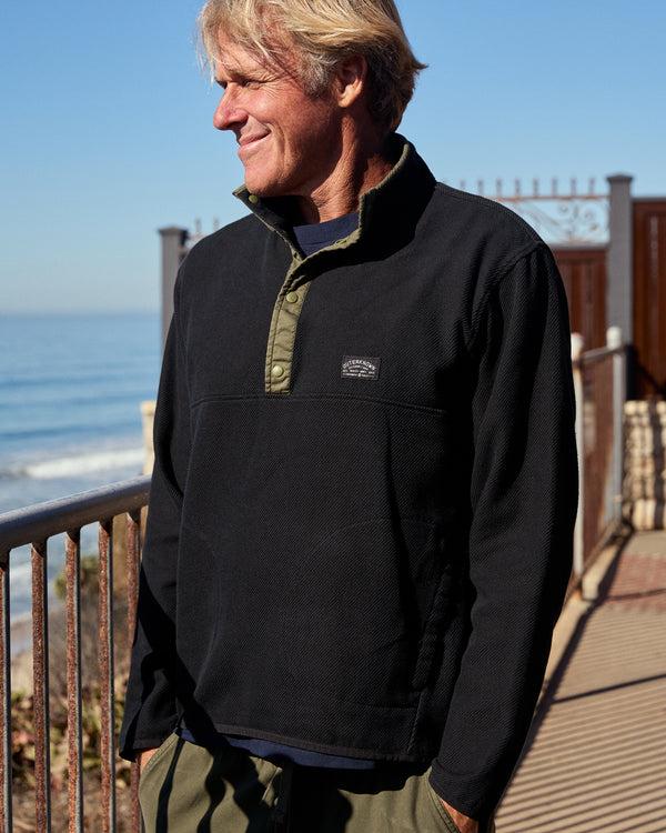 Outerknown Blanket Snap Popover Pitch Black