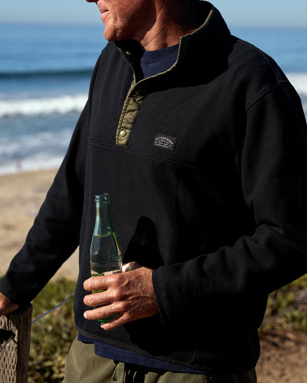 Outerknown Blanket Snap Popover Pitch Black