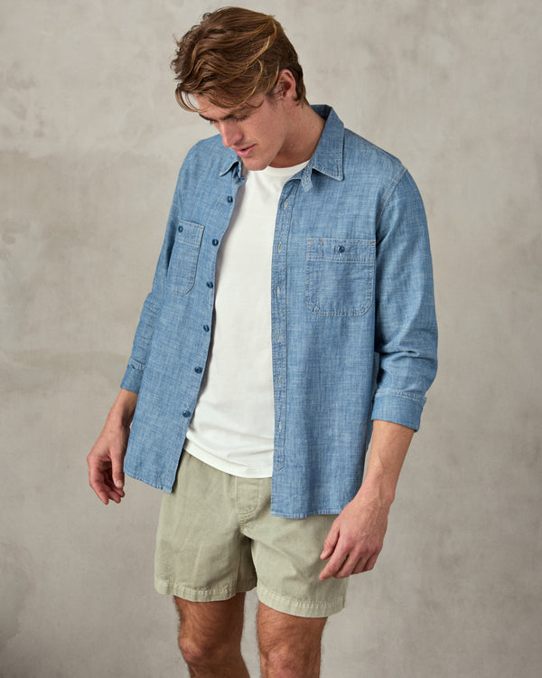 Outerknown Chambray Utility Shirt Chambray