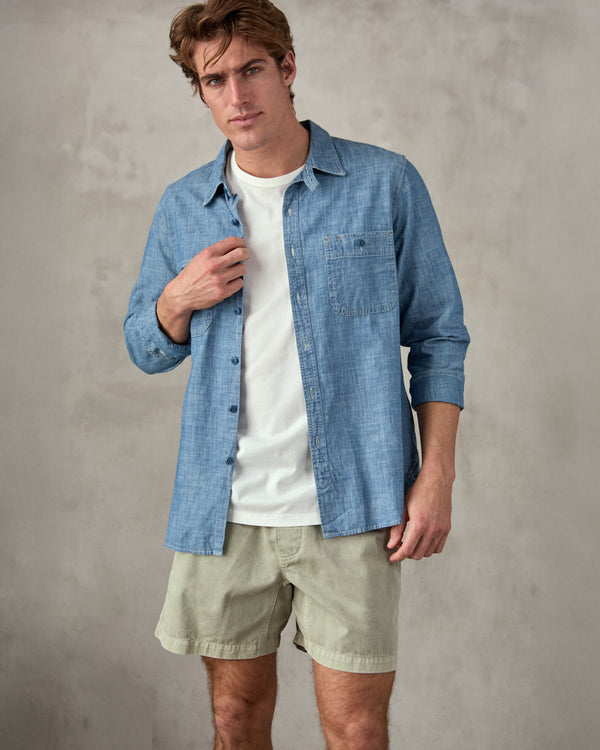 Outerknown Chambray Utility Shirt Chambray