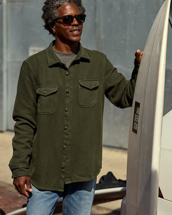 Outerknown Chroma Blanket Shirt Black Olive