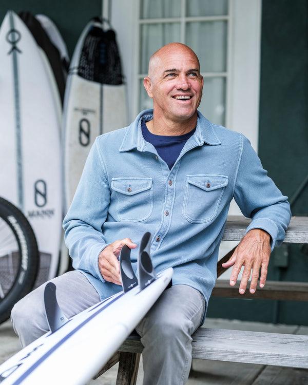 Outerknown Chroma Blanket Shirt Hazy Sea