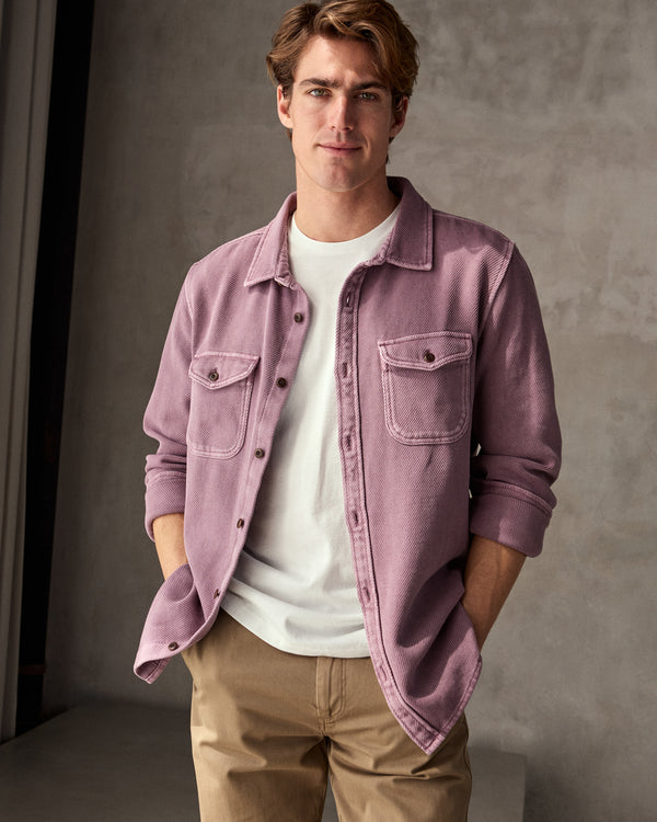 Outerknown Chroma Blanket Shirt Lilac Sands
