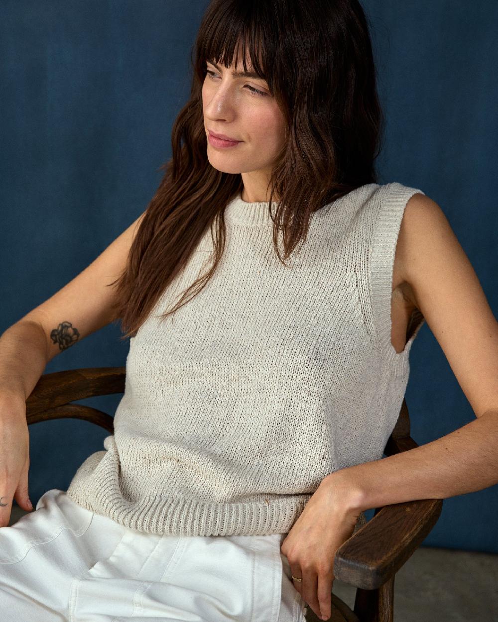 outerknown Crescent Knit Tank Moonlight