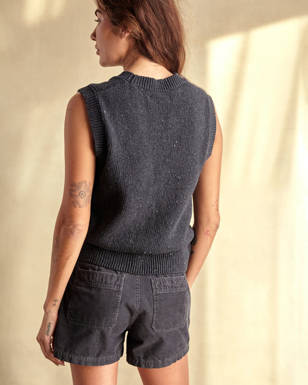 Outerknown Crescent Knit Tank Washed Black