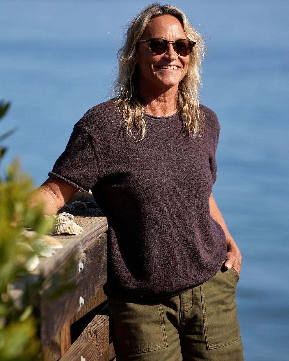 outerknown Crescent Knit Top Beachwood