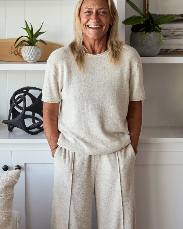 Outerknown Crescent Knit Top MOONLIGHT