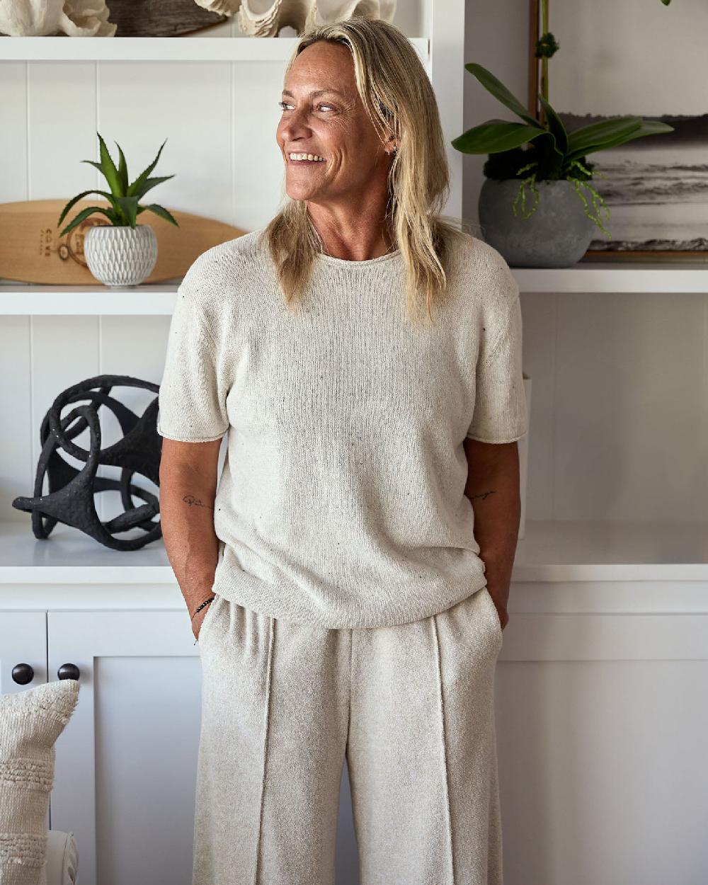 outerknown Crescent Knit Top MOONLIGHT