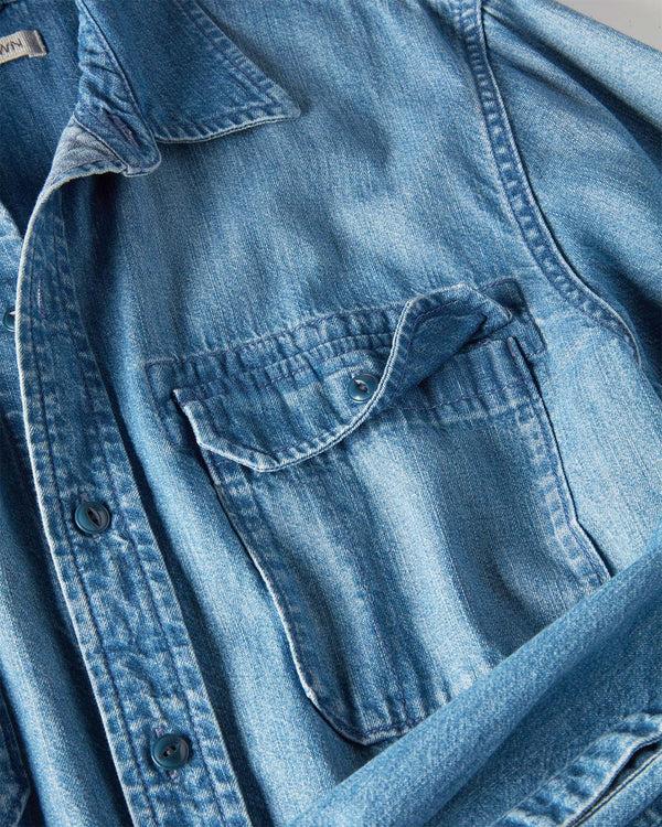 Outerknown Denim Utilitarian Shirt Medium Wash