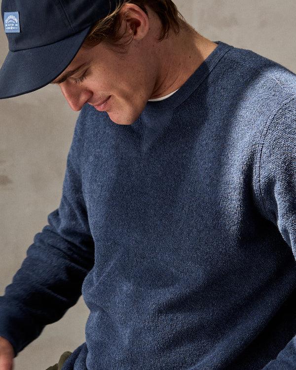 Outerknown Hightide Crew Heather Indigo