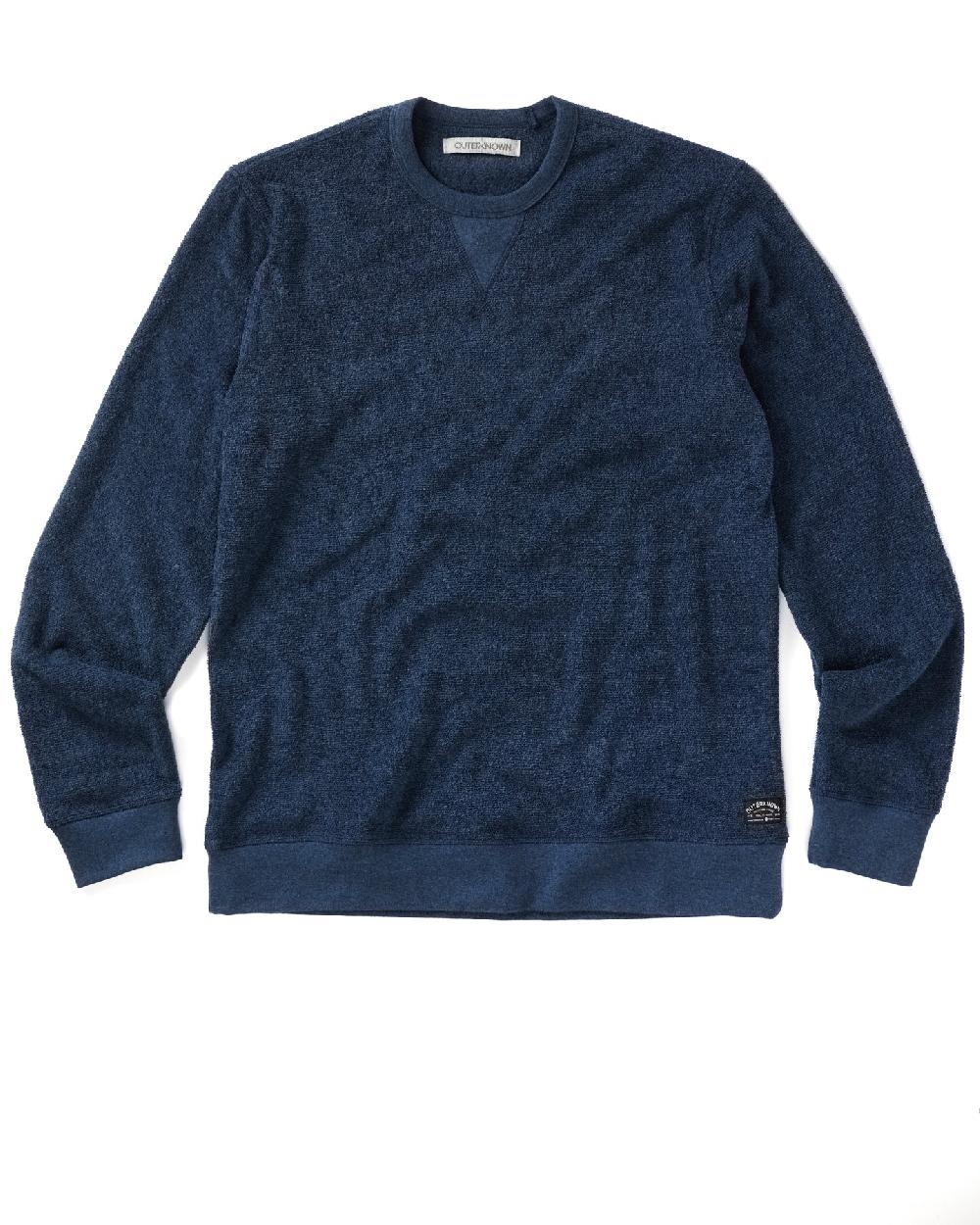 outerknown Hightide Crew Heather Indigo