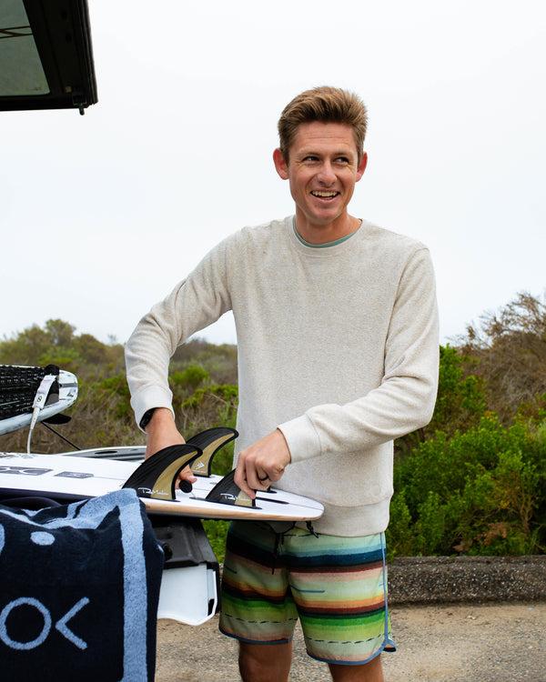 Outerknown Hightide Crew Oatmeal Heather