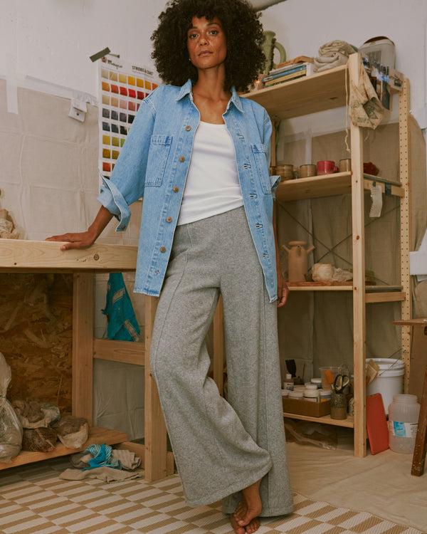 Outerknown Hightide Wide Leg Pant Heather Grey